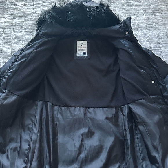 Gap Kids ColdControl Ultra Max Puffer long Parka Black size Large - Picture 10 of 14